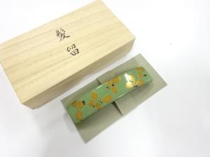 アンティーク　漆塗り蒔絵　髪留め